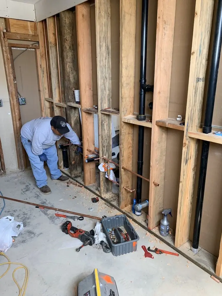Commercial rough-in plumbing for Trenchless Sewer Repair in Northeast Towson